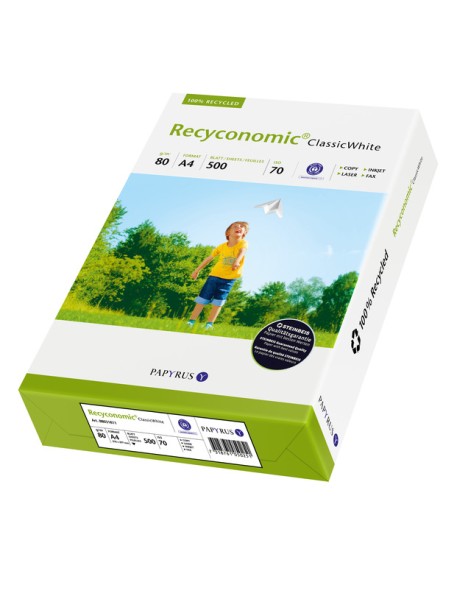 Hartie reciclata A4, 80gr, 500 coli/top, Recyconomic ClassicWhite