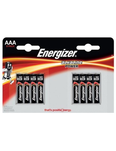 Baterii alkaline AAA, 8 buc/set, Energizer