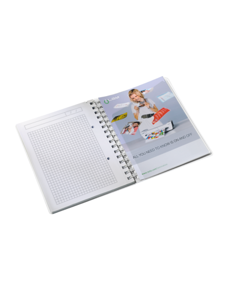 Caiet de birou LEITZ Wow, PP, A5, cu spira, matematica