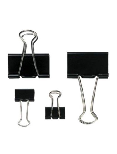 Clip hartie 19mm, 12buc/cutie, negru