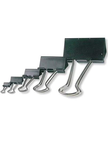 Clip hartie 19mm, 12buc/cutie, negru
