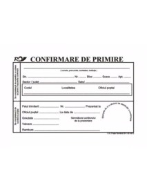 CONFIRMARI DE PRIMIRE POSTALE