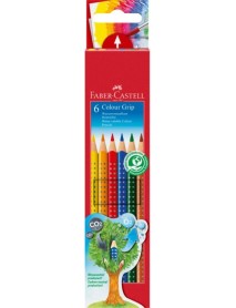 Creioane colorate 6 culori cu grip 2011 Faber Castell