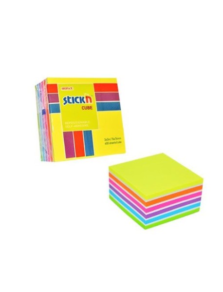 Cub notes autoadeziv Stick'n - neon/pastel asortate