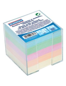 Cub hartie cu suport plastic, culori pastel, 92x92x82mm - DONAU