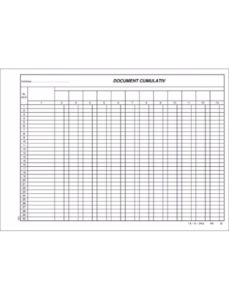Document cumulativ orizontal