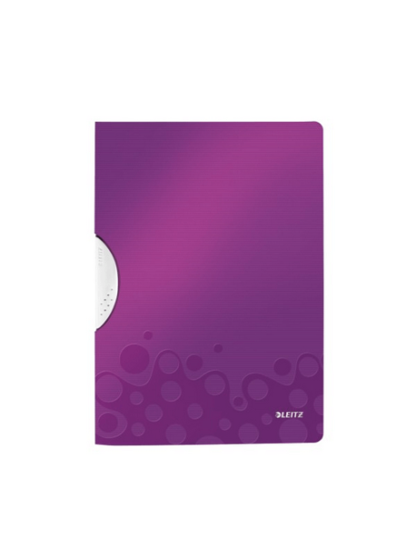 Dosar cu clip Leitz WOW ColorClip, PP - metalizat