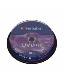 DVD+R Verbatim, 16x, 4.7 GB - Matt Silver, 10buc/bulk