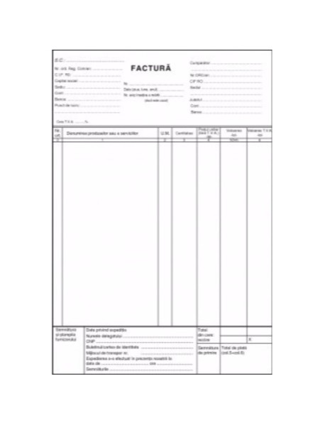 FACTURIER A4 3 EX. CU PERFOR