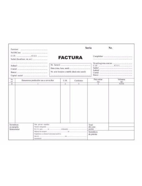 Facturier A5 3 ex. fara TVA
