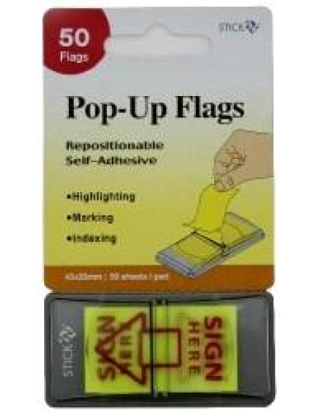 Film index HOPAX Pop-up, sign here, 45x25mm
