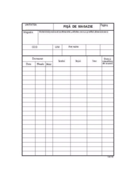 Fisa magazie carton duplex 250g/mp