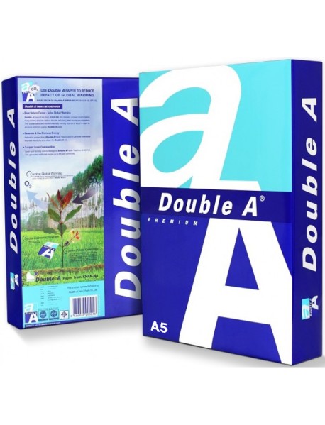 Hartie alba pentru copiator A5, 80g/mp, 500coli/top, clasa A, Double A
