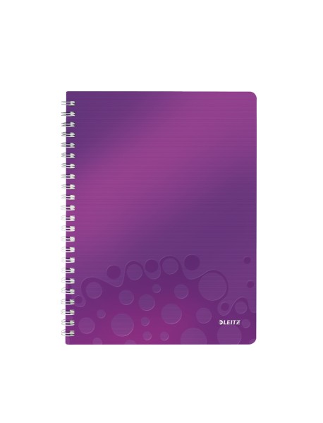 Caiet de birou LEITZ Wow, PP, A4, cu spira, matematica