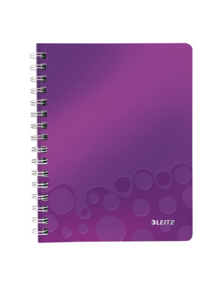 Caiet de birou LEITZ Wow, PP, A5, cu spira, matematica