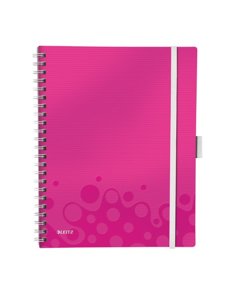 Caiet de birou LEITZ Wow Be Mobile, PP, A4, cu spira, dictando