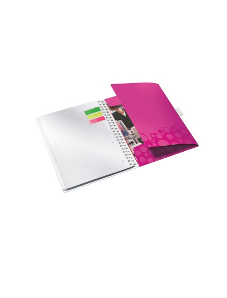 Caiet de birou LEITZ Wow Be Mobile, PP, A4, cu spira, dictando