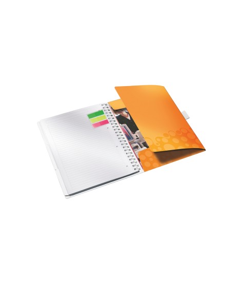 Caiet de birou LEITZ Wow Be Mobile, PP, A4, cu spira, dictando