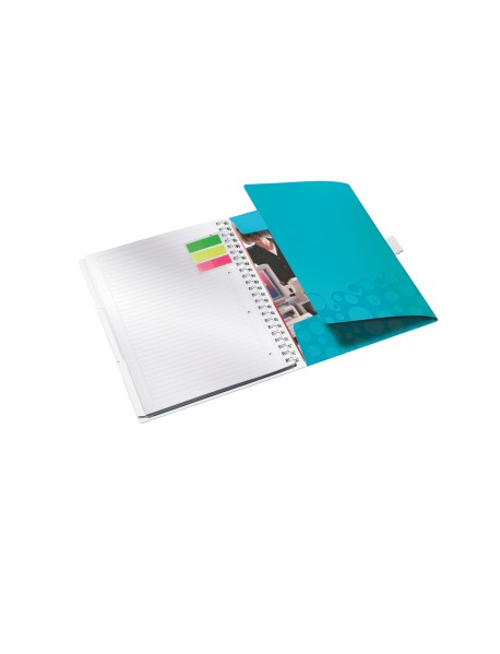 Caiet de birou LEITZ Wow Be Mobile, PP, A4, cu spira, dictando
