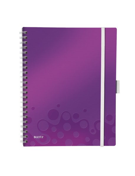 Caiet de birou LEITZ Wow Be Mobile, PP, A4, cu spira, dictando