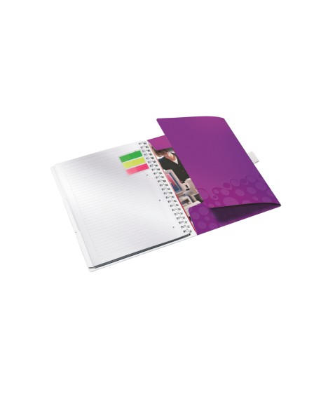 Caiet de birou LEITZ Wow Be Mobile, PP, A4, cu spira, dictando