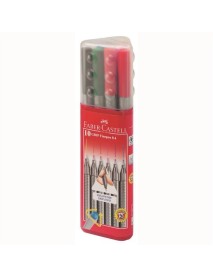 Liner FABER CASTELL Grip 0,4mm, set 10 culori