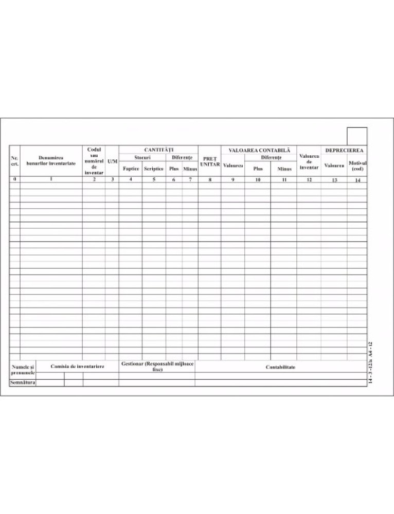 Lista evidenta a mijloacelor fixe