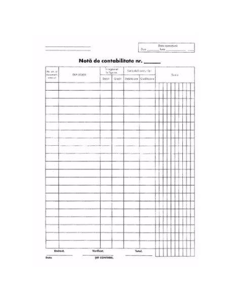 Nota contabilitate A4