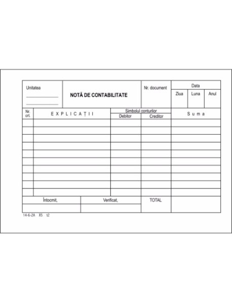 Nota contabilitate A5