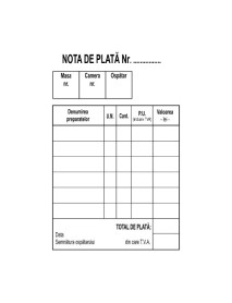 Nota plata ospatar
