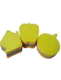Notes autoadeziv, 5 culori neon, diverse forme