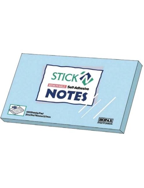 Notes autoadeziv 76 x 127 mm, Stick"n, pastel