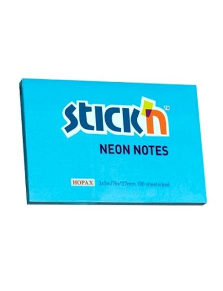 Notes autoadeziv 76 x 127 mm, Stick"n, neon
