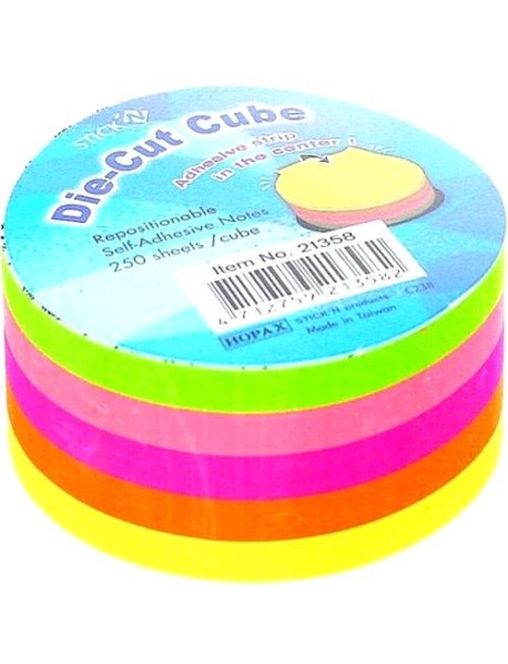 Notes autoadeziv Stick"n, 5 culori neon, diverse forme