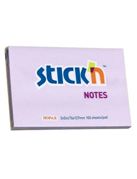 Notes autoadeziv 76 x 76 mm, 100 file, Stick"n, pastel