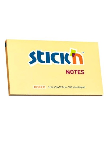 Notes autoadeziv 76 x 127 mm, Stick"n, pastel