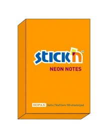 Notes autoadeziv 76 x 51 mm, Stick"n, neon