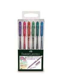 Pix cu Gel Faber Castell - True Gel, 0.7mm (Set)