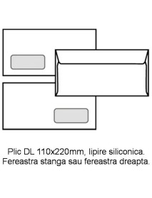 Plic DL cu fereastra, siliconic