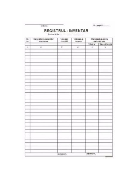 Registru Inventar