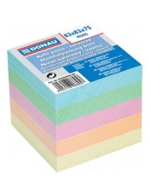 Rezerva cub hartie 83x83x75mm, culori pastel asortate - DONAU