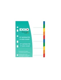 Separatoare plastic EXXO, A4 10 numere 5x2culori