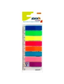 Stick index plastic Hopax, 8 x 25 buc/set rigla