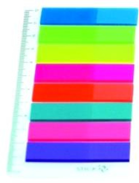 Stick index plastic Hopax, 8 x 25 buc/set rigla