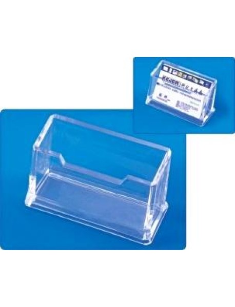 Suport carti de vizita KEJEA, de birou - transparent
