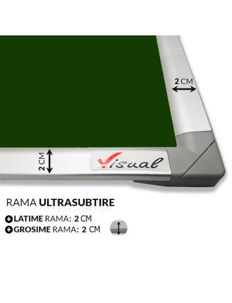 Tabla magnetica verde VISUAL - 120x240 cm